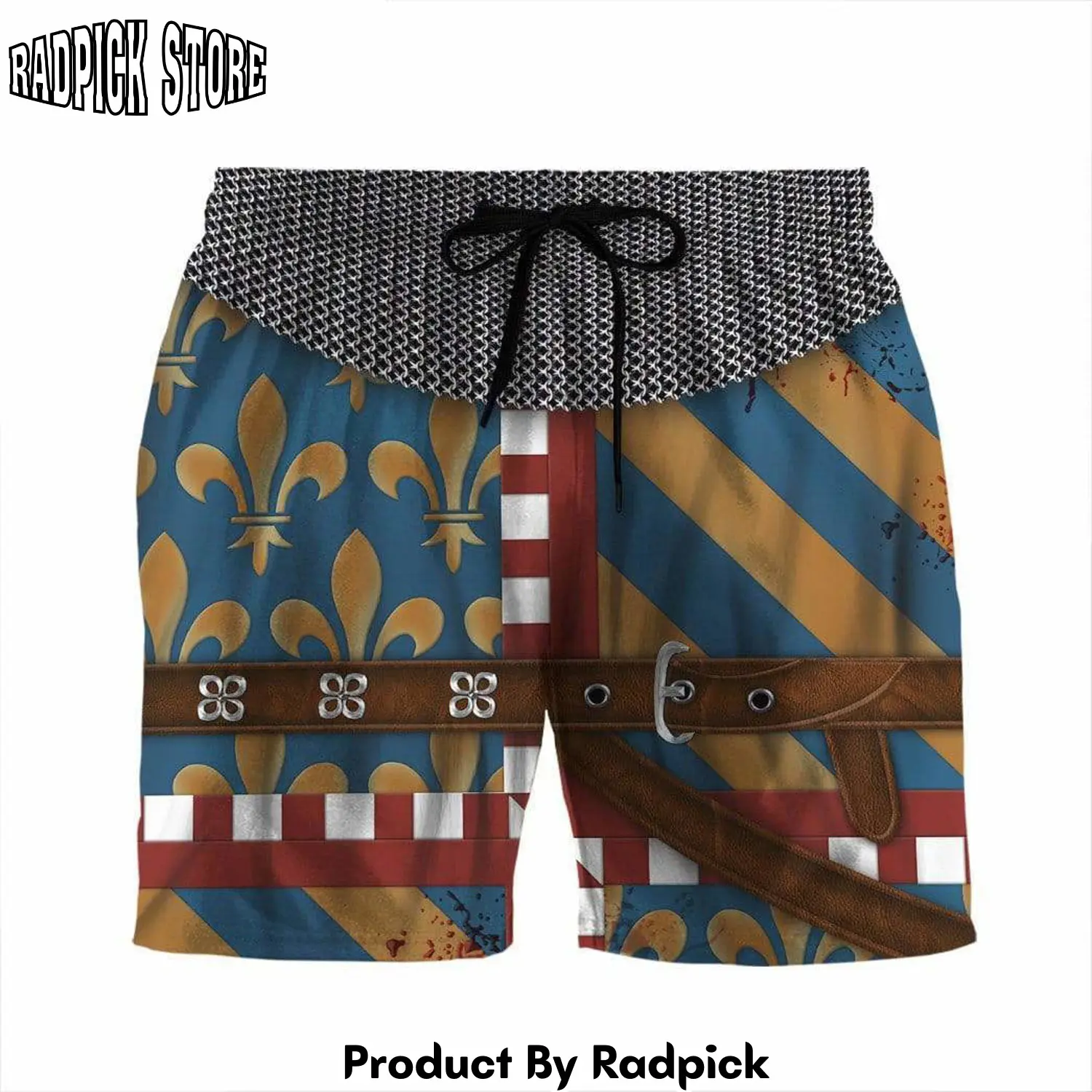 Radpick 3d french cavalier custom beach shorts swim trunks rp631511